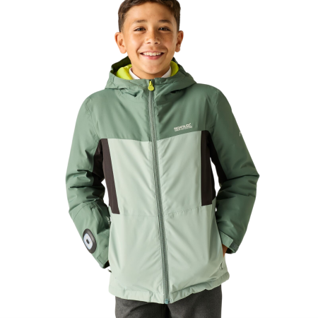 Dziecięca kurtka zimowa Regatta Beamz Dark Forest/Glacier Green