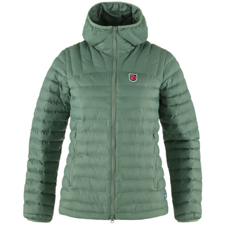 Kurtka zimowa damska Fjällräven Expedition Lätt Hoodie jasnozielony Patina Green