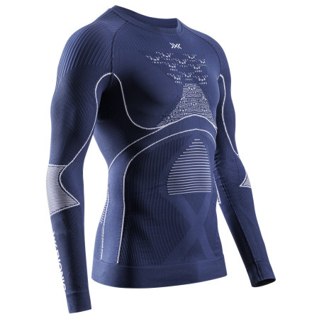 Męska koszulka X-Bionic Energy Accumulator 4.0 Shirt Lg Sl ciemnoniebieski MARINE/OPTICAL WHITE