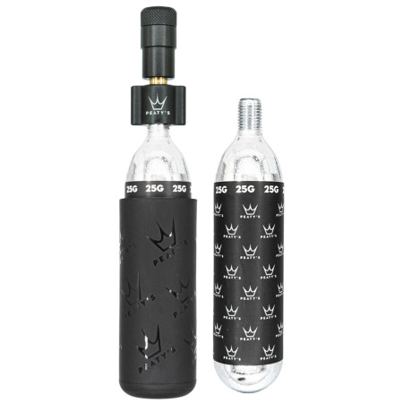 Pompka Peaty´s Holeshot Co2 Pumpa + Bombičky 2 Ks - Mtb czarny black