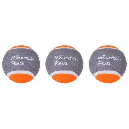 Zabawka dla psa Mountain Paws Dog Tennis Balls, 3 Pack pomarańczowy/szary Oarnge