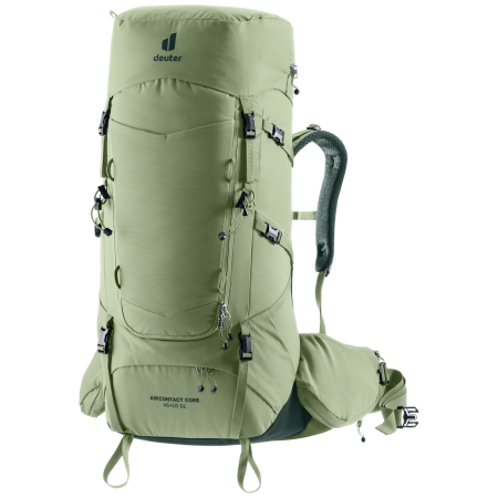 Damski plecak turystyczny Deuter Aircontact Core 45+10 SL zielony grove-ivy