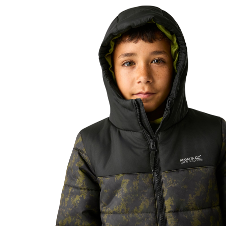 Dziecięca kurtka zimowa Regatta Lofthouse Black/Distress Camo