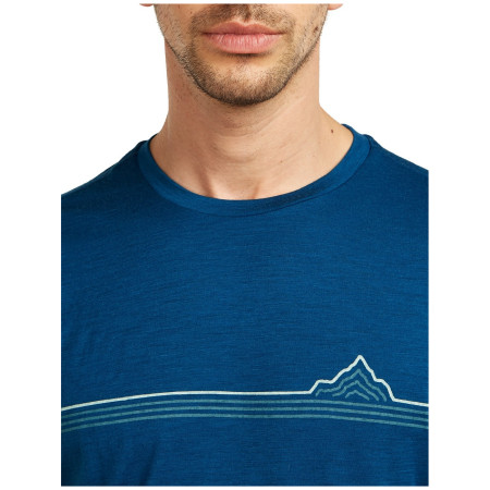 Koszulka męska Icebreaker Men Merino 150 Tech Lite SS Tee Range Stripes