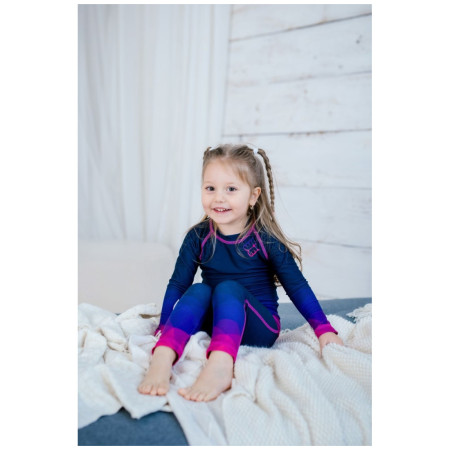 Legginsy dziecięce WAMU Mozaika purple
