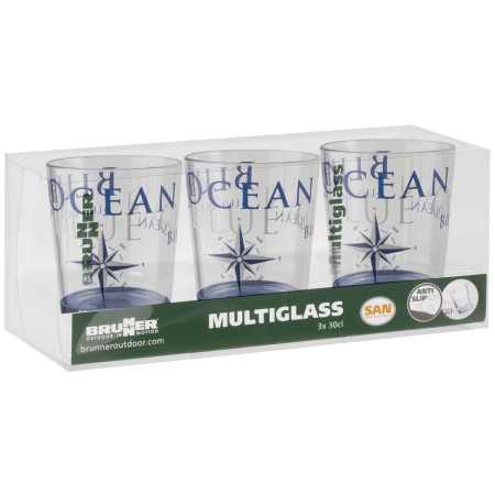 Zestaw kieliszków Brunner Set Multiglass Blue Ocean SAN - 3ks