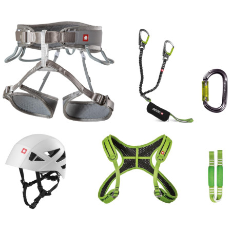 Zestaw Ferratowy Ocún Via Ferrata Twist + Chest Shard Set szary GreySil/Gr