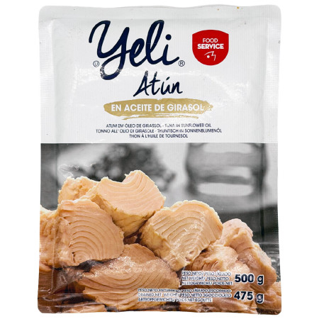 Jedzenie turystyczne Yeli Kawałki tuńczyka w oleju słonecznikowym (500 g)