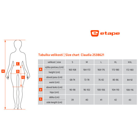 Damskie spodenki kolarskie Etape Claudia