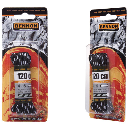 Sznurowadła Bennon Laces Black-Grey Box 120 cm