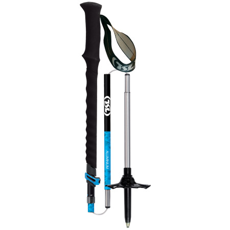 Kije trekkingowe TSL Tour Alu 5 Cross ST Twist czarny/niebieski