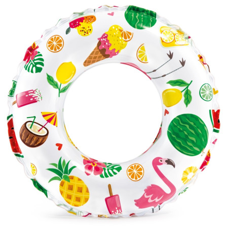 Koło Intex Lively Print Swim Ring 59241NP żółty/zielony NoveltyDelights