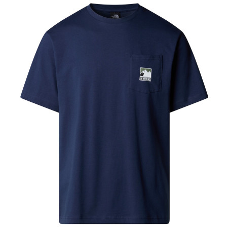 Koszulka męska The North Face M Mountain Logo Relaxed S/S Pocket Tee ciemnoniebieski Summit Navy