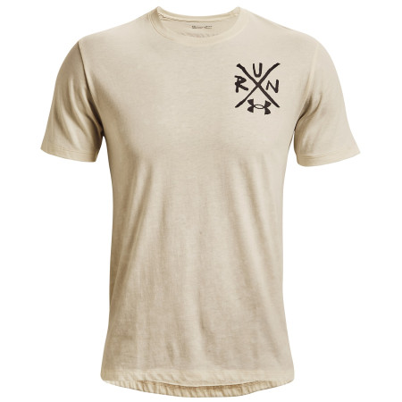 Koszulka męska Under Armour Destroy All Miles Tee biały Stone / Jet Gray / Cerulean