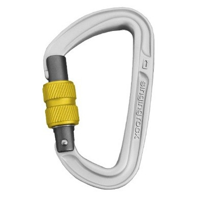 Karabinek Singing Rock Colt Screw szary/żółty