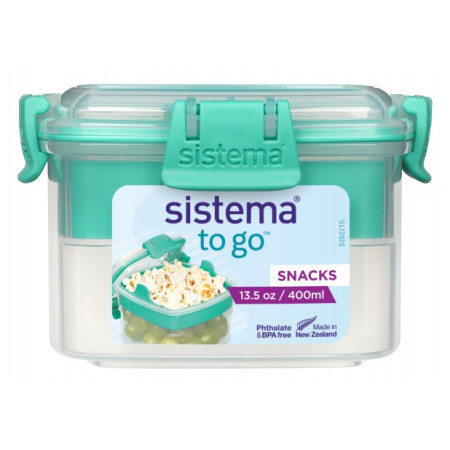 Pudełko na jedzenie Sistema Snack To Go turkusowy mint