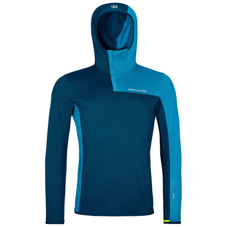 Męska bluza Ortovox Fleece Light Grid Sn Hoody niebieski Petrol Blue