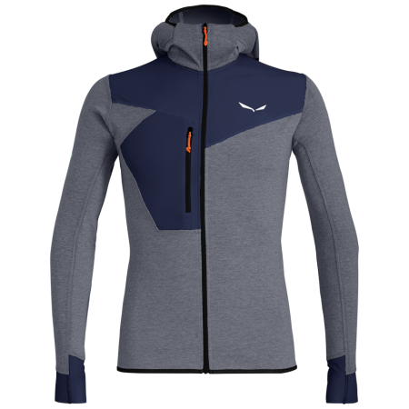Męska bluza Salewa Puez 2 Dry M L/S Hood Fz Tee niebieski/jasnoniebieski Navy Blazer