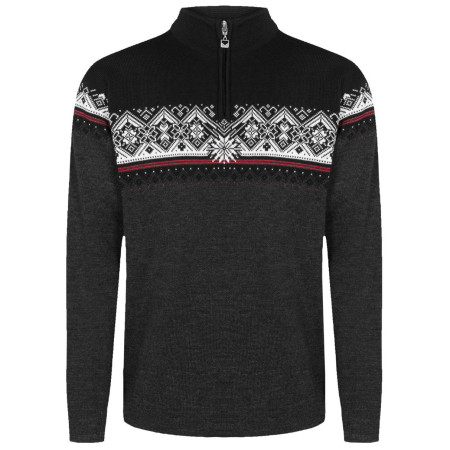 Męski sweter Dale of Norway Moritz Masc Sweater czarny Darkcharcoal Raspberry Black