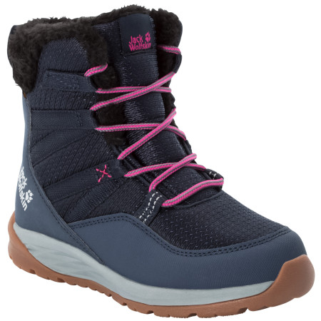 Śniegowce dziecięce Jack Wolfskin Polar Wolf Texapore High K ciemnoniebieski dark blue / grey