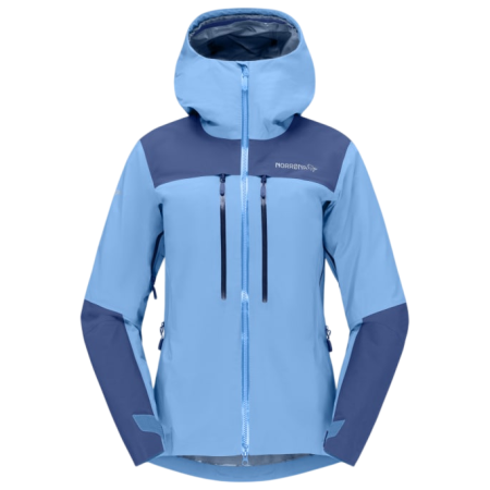 Damska kurtka outdoorowa Norrona Trollveggen Gore-Tex Pro Light Jacket jasnoniebieski Allure/Vintage Indigo