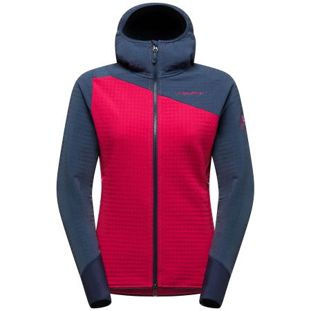 Damska kurtka polarowa La Sportiva Bristen Thermal Hoody W różówy/szary Azalea/Night Sky
