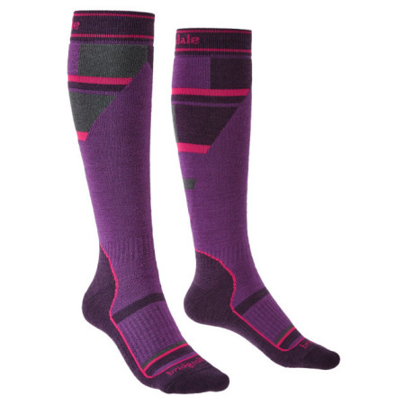 Skarpety dziecięce Bridgedale Ski Mountain Junior fioletowy purple/grey/070