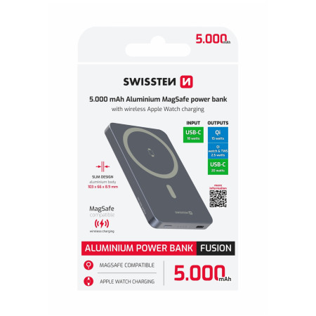 Bezprzewodowy powerbank Swissten Fusion 5000 mAh Magsafe