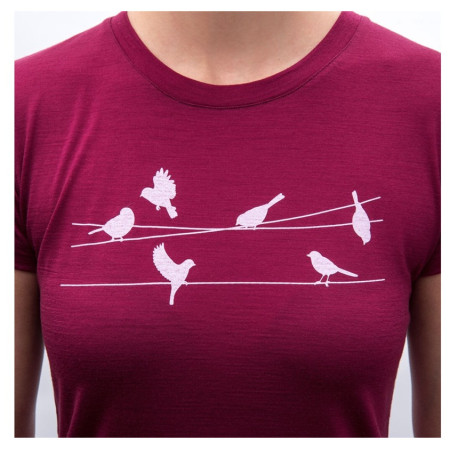 Damska koszulka Sensor Merino Active Songbirds