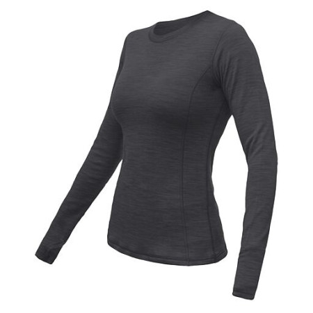 Damska koszulka Sensor Merino Bold dł.rękaw ciemnoszary Anthracite Gray