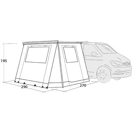 Wiata Outwell VA Backroads Awning Room