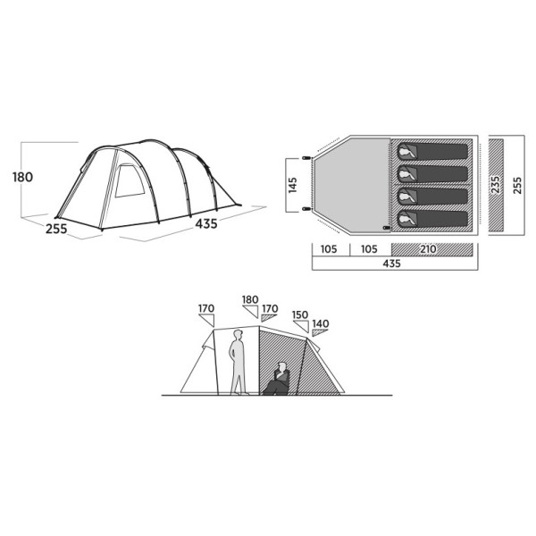 Namiot turystyczny Easy Camp Hidra 4