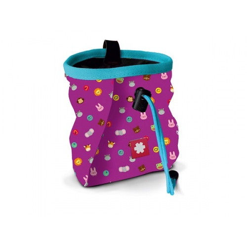 Worek Ocún Lucky Kid + pasek Ocún Chalk Bag Belt różowy Violet