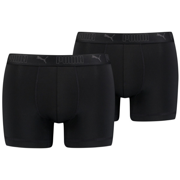 Męskie bokserki Puma Sport Microfiber Boxers 2P czarny Black