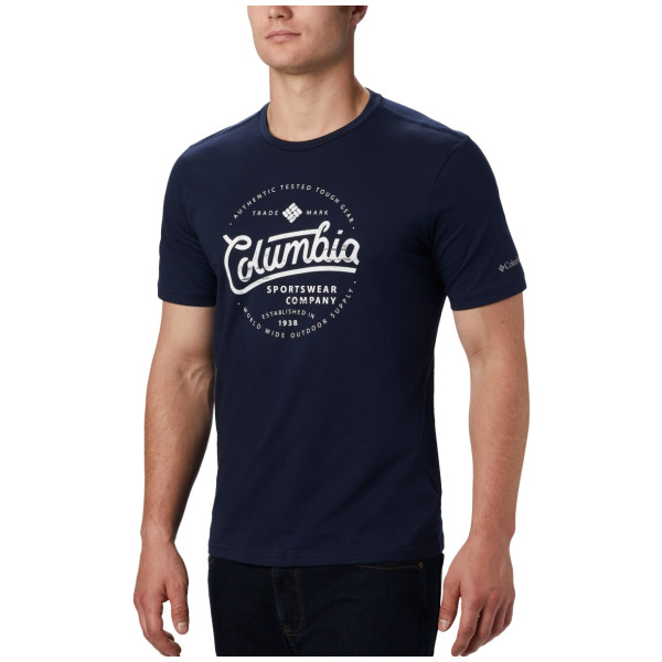 Koszulka męska Columbia M Path Lake Graphic Tee niebieski CollegiateNavyRoundBound