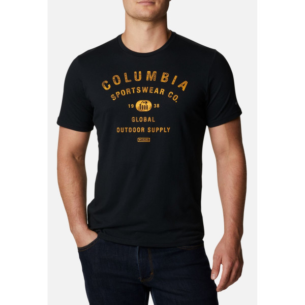 Koszulka męska Columbia M Path Lake Graphic Tee zarys BlackCscBadge