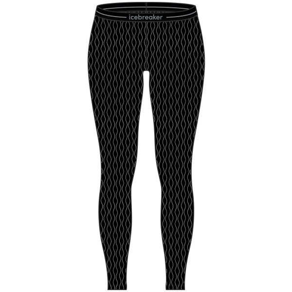 Damskie kalesony Icebreaker W Mer 260 Vertex Leggings On-Piste czarny/biały Black/Snow/J