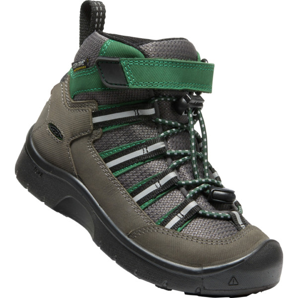 Buty dziecięce Keen Hikeport 2 Sport Mid Wp Youth szary/zielony magnet/greener pastures