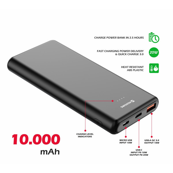 Powerbank Swissten Power Line 10000 mAh