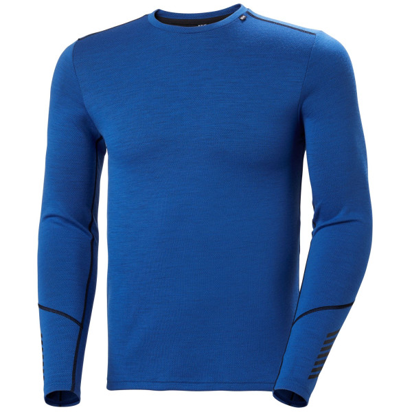 Męska koszulka Helly Hansen Lifa Merino Midweight Crew niebieski Cobalt 2.0