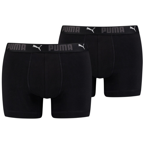 Męskie bokserki Puma Sport Cotton Boxers 2P czarny Black