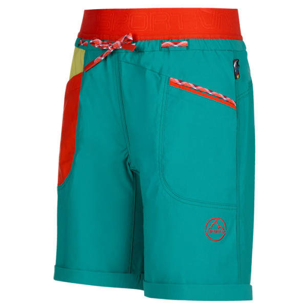 Szorty damskie La Sportiva Mantra Short W niebieski/zielony Lagoon/Green Banana