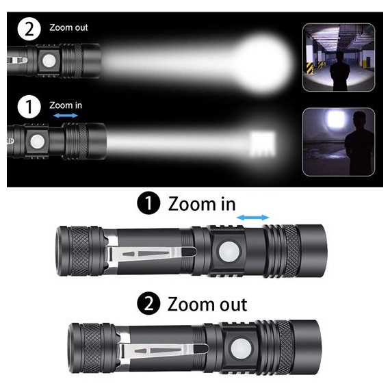 Latarka akumulatorowa Solight LED 400lm + cyclo