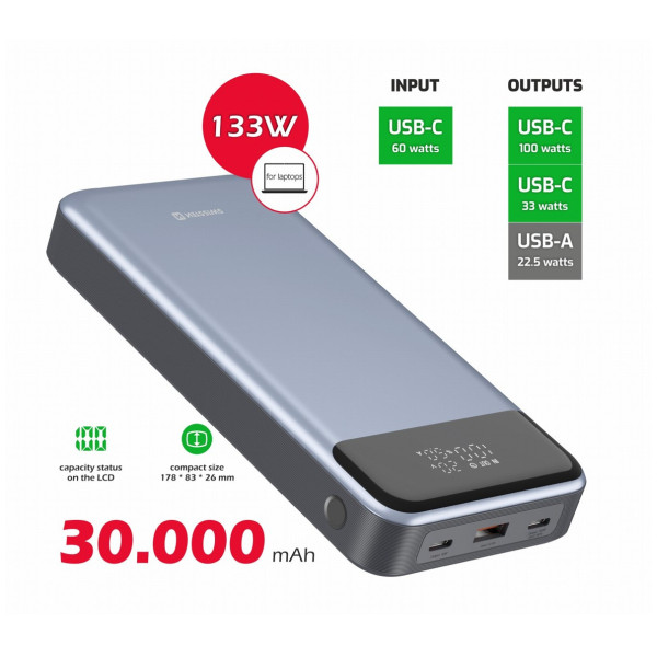 Powerbank Swissten POWER BANK 30000 mAh