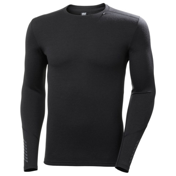 Męska koszulka Helly Hansen Lifa Merino Midweight Crew czarny Black