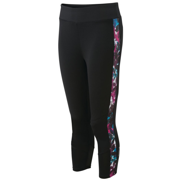 Legginsy damskie 3/4 Dare 2b Curvate 3/4 Tight czarny/różówy Black/Actpnk