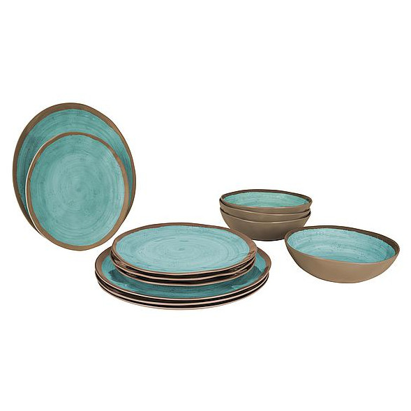 Zestaw naczyń Bo-Camp Halo 12 100% Melamine jasnoniebieski Aqua