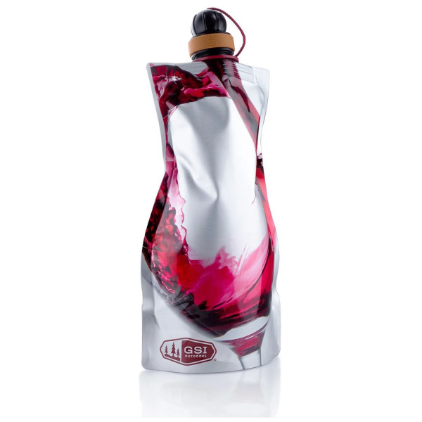 Butelka na wino GSI Outdoors Soft Sided Wine Carafe 750 ml czerwony