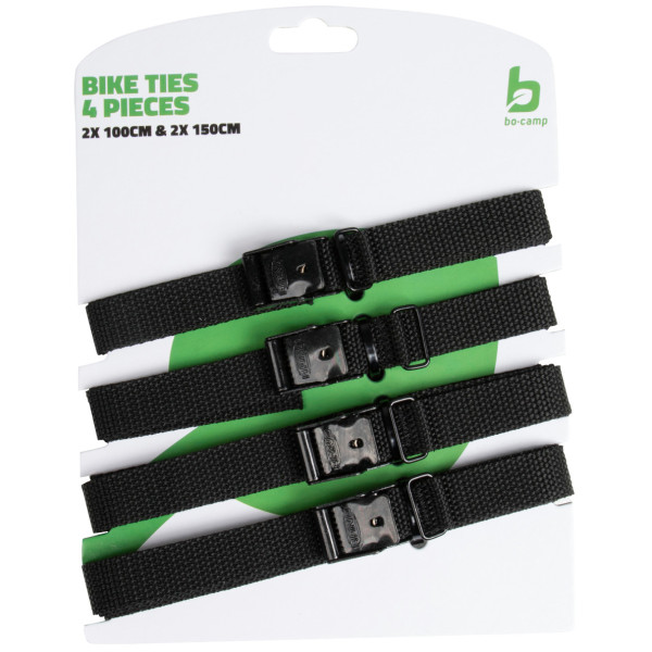 Pasy Bo-Camp Bike Ties 18 mm set 4 pcs czarny Black