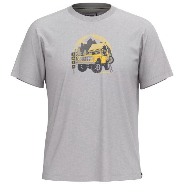 Koszulka Smartwool Long Weekend Short Sleeve Graphic Tee szary light gray heather